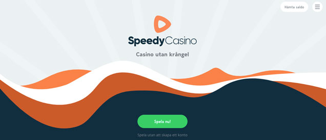 Via datorn sida Speedy Casino.